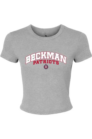 Beckman Patriots Women's Micro Rib Baby Tee - Lifestyle Beckman Athletic Edition
