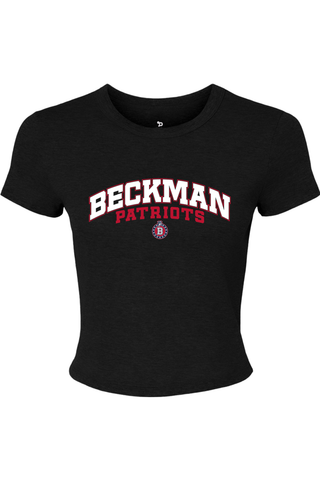 Beckman Patriots Women's Micro Rib Baby Tee - Lifestyle Beckman Athletic Edition