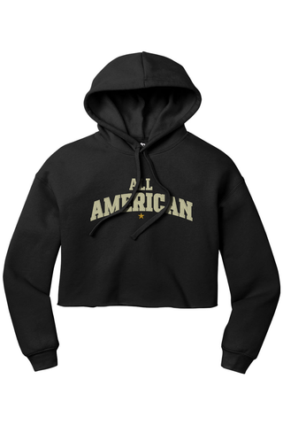 All American Women’s Sponge Fleece Cropped Fleece Hoodie - Lifestyle Beyond The Game