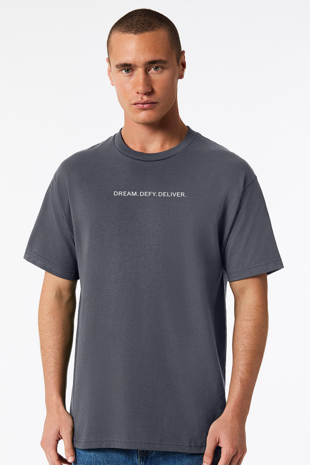 Heavyweight Oversized T-Shirt – Dream. Defy. Deliver.