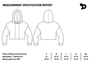 Haute D Essentials - Womens Cropped Fleece Hoodie
