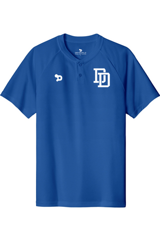 Dulins Dodgers PosiCharge Competitor 2-Button Henley