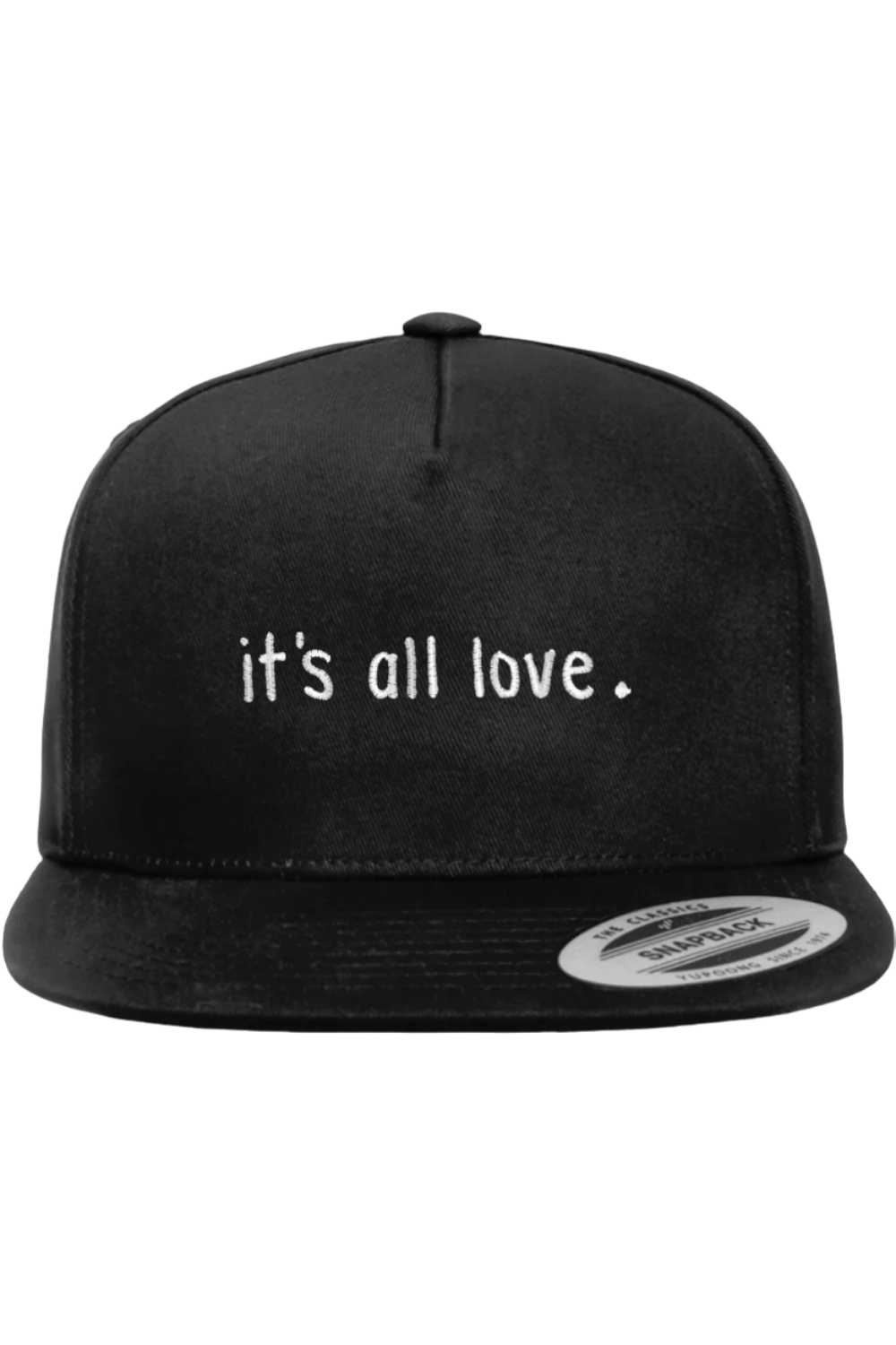 It's All Love Five-Panel Cotton Twill Snapback Cap