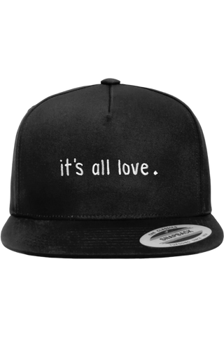 It's All Love Five-Panel Cotton Twill Snapback Cap