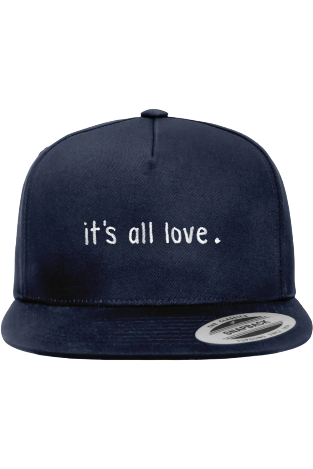 It's All Love Five-Panel Cotton Twill Snapback Cap