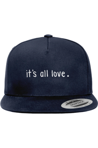 It's All Love Five-Panel Cotton Twill Snapback Cap