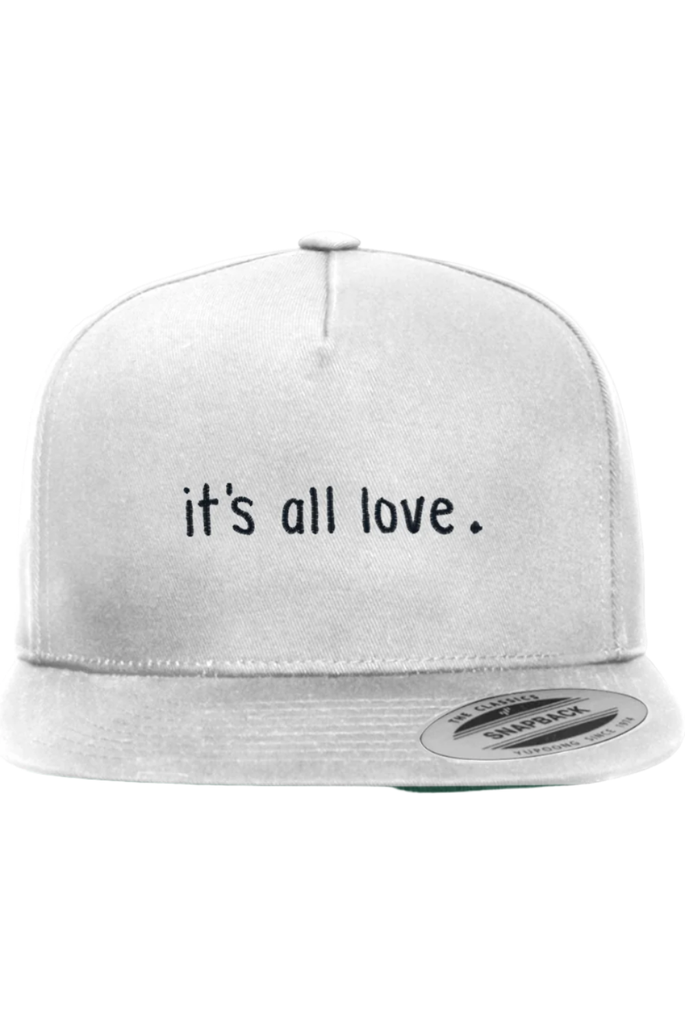 It's All Love Five-Panel Cotton Twill Snapback Cap