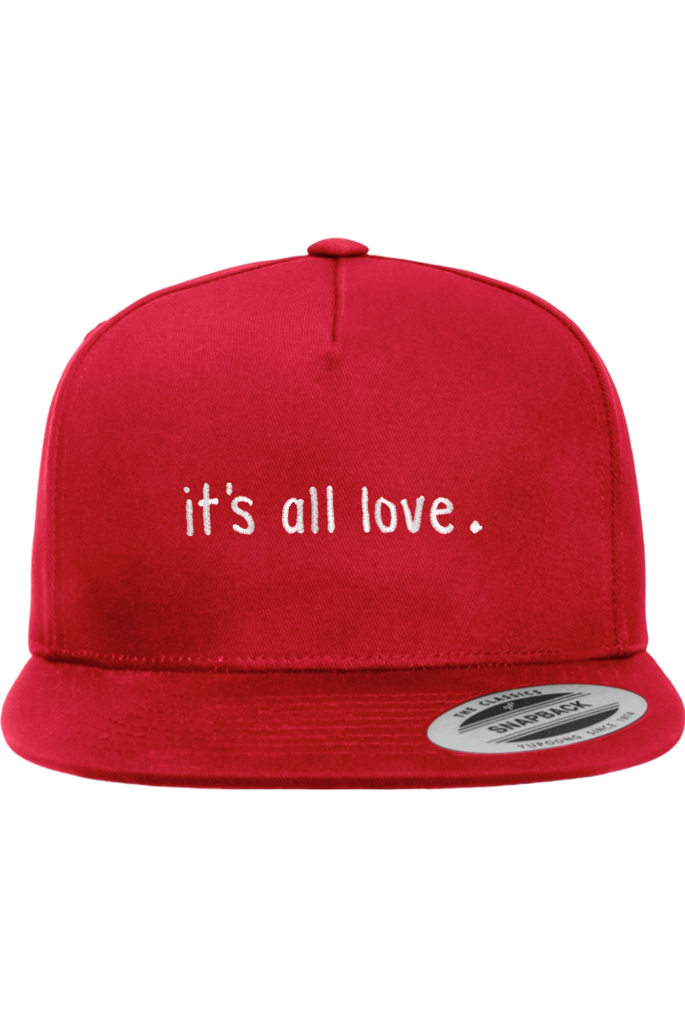 It's All Love Five-Panel Cotton Twill Snapback Cap