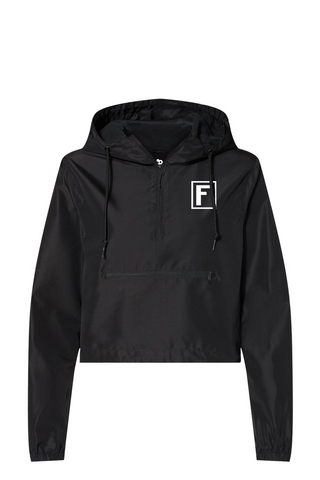 Funk F Box Lightweight Quarter-Zip Pullover Crop Windbreaker - Women's