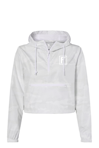 Funk F Box Lightweight Quarter-Zip Pullover Crop Windbreaker - Women's