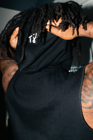 TJ53 God Is Real Sleeveless Hoodie