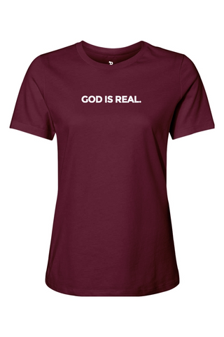 TJ53 God Is Real Womens Tee