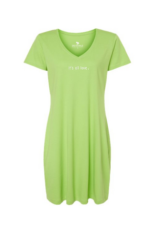 It's All Love V-Neck Beach Coverup