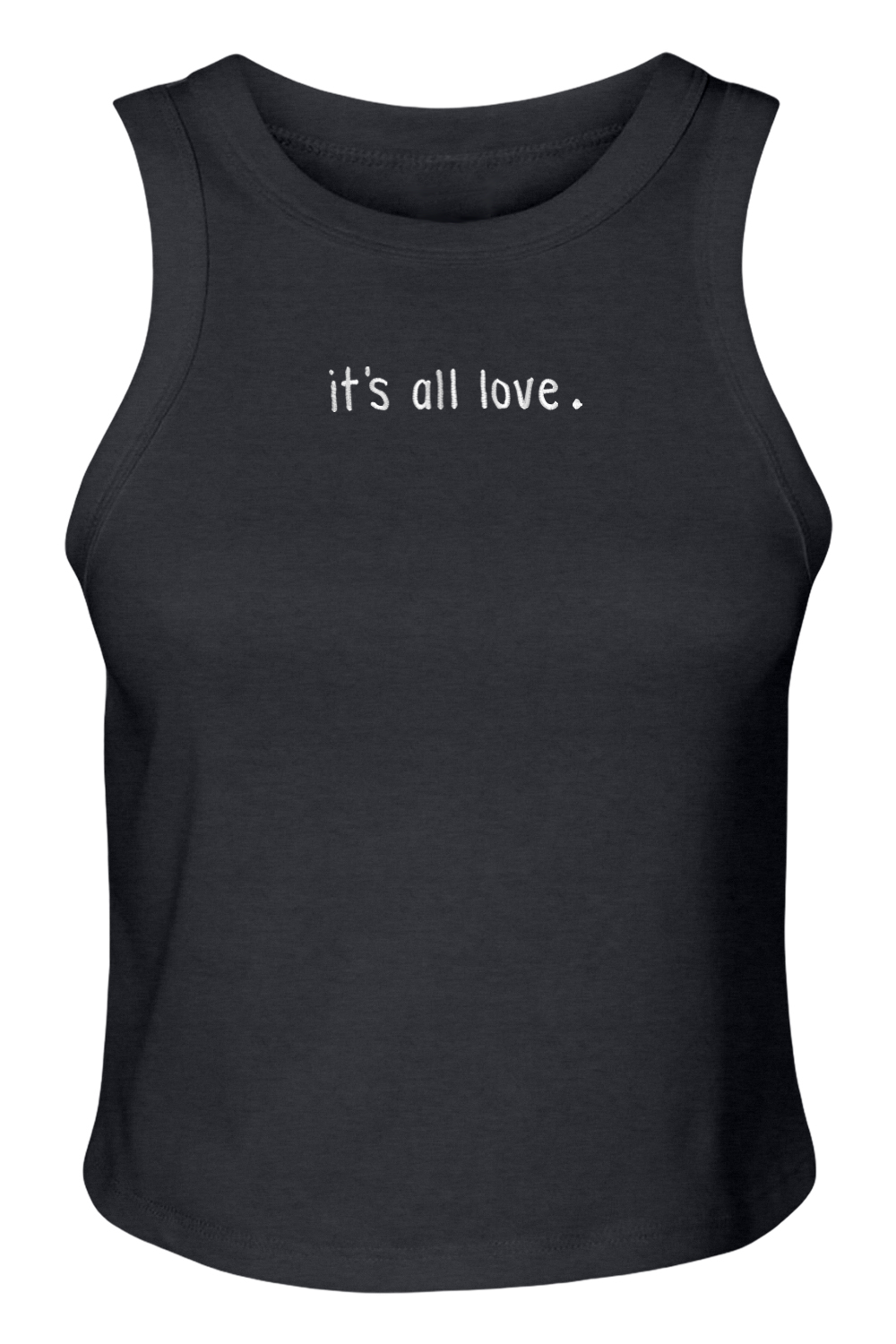 It's All Love Micro Rib Racer Tank