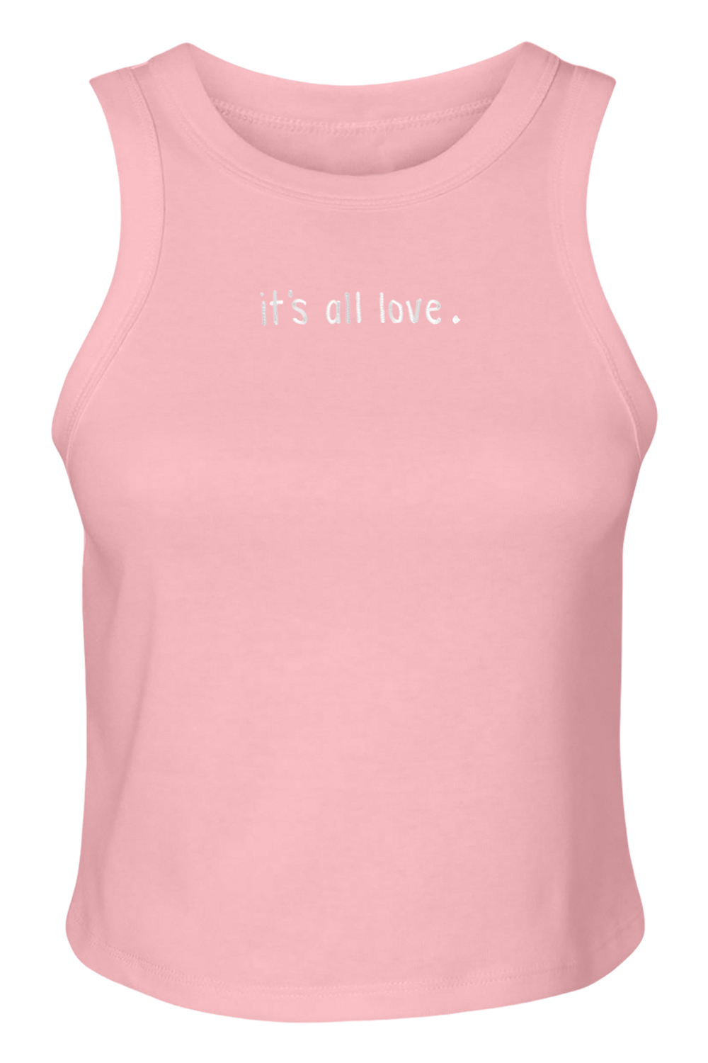 It's All Love Micro Rib Racer Tank