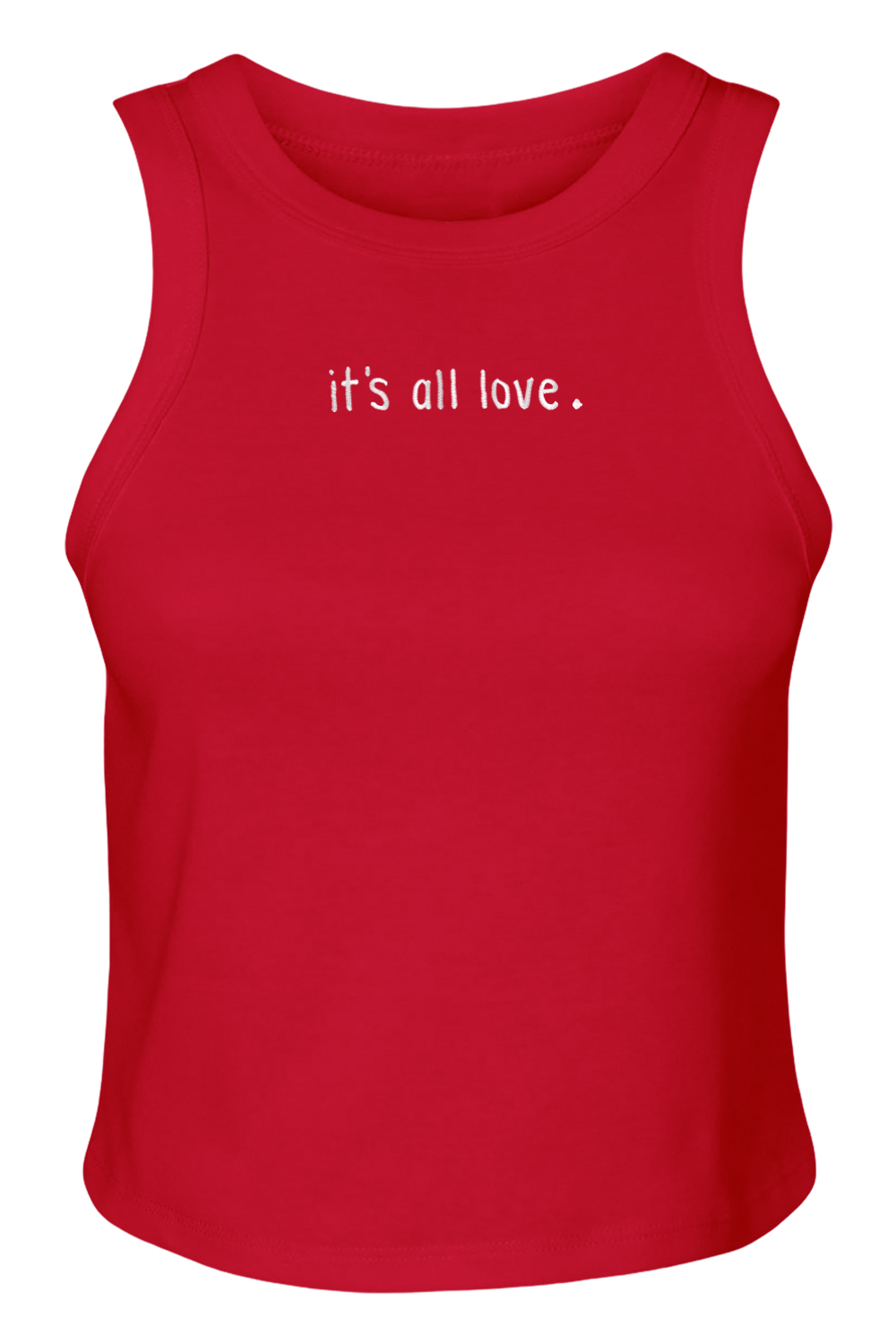 It's All Love Micro Rib Racer Tank