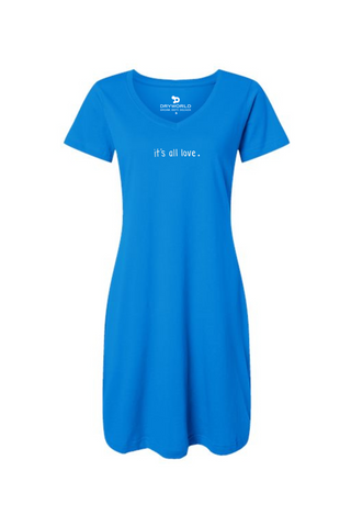 It's All Love V-Neck Beach Coverup