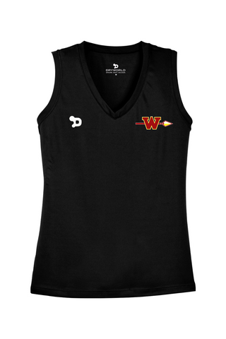 Woodbridge Warriors Ladies Sleeveless PosiCharge Competitor V-Neck Tee