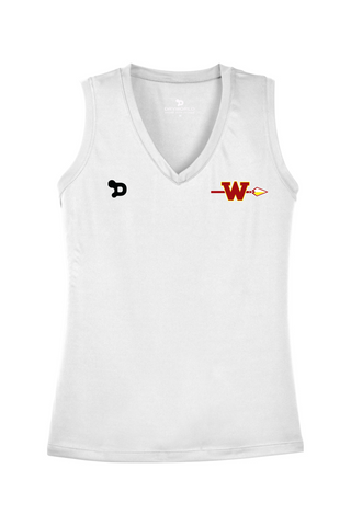 Woodbridge Warriors Ladies Sleeveless PosiCharge Competitor V-Neck Tee