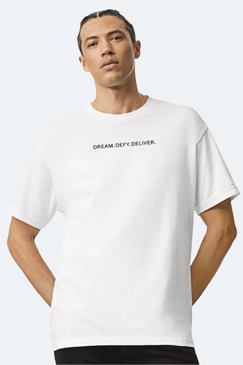 Heavyweight Oversized T-Shirt – Dream. Defy. Deliver.