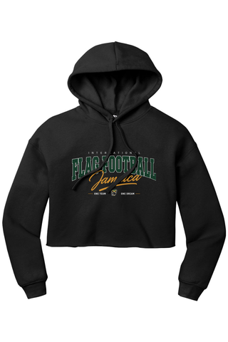 Flag Football Jamaica Women’s Sponge Fleece Cropped Fleece Hoodie - Lifestyle