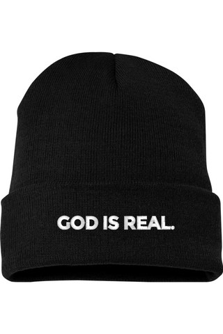 TJ53 God Is Real Cuffed Beanie