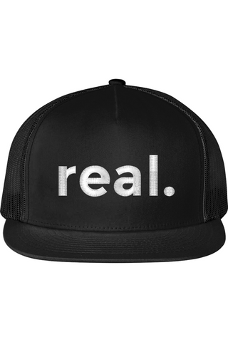 TJ53 real. Flat Bill Trucker Cap