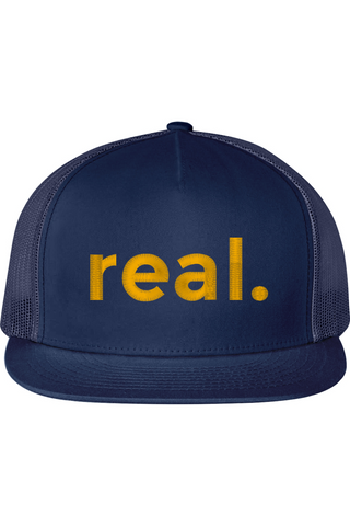 TJ53 real. Flat Bill Trucker Cap