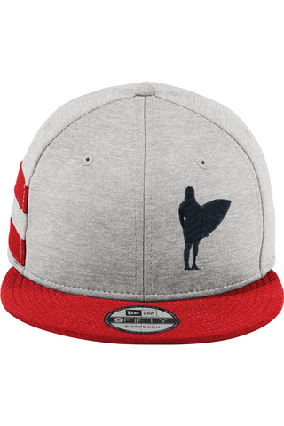 JR Heather Striped Flat Bill Snapback Cap