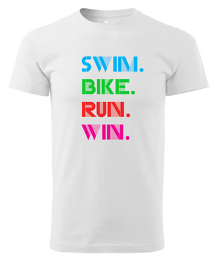 Swim Bike Run Win Tee - Men's Triathlon