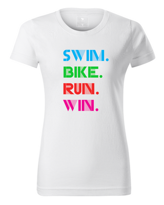 Swim Bike Run Win Tee - Women's